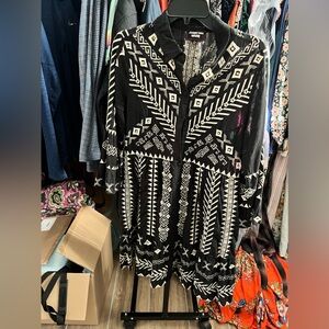 Johnny Was Shirt Dress Gorgeous Print Size M